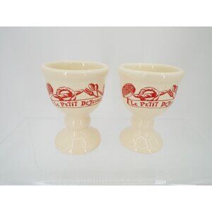 Pair of Le Comptoir De Famille France Le Petit De'Jeuner Egg Cups